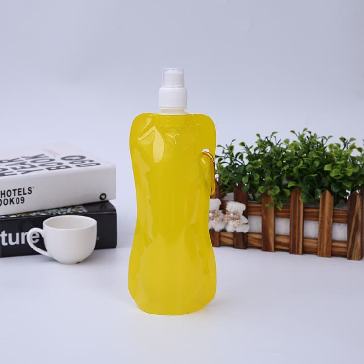 Foldable 16 oz PE Water Bottle w/Strap - 图片 4