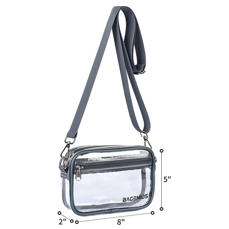 Transparent PVC Shoulder Crossbody Bag - 图片 4