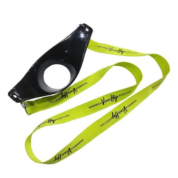 Customizable PVC Wine Glass Holder with Lanyard - 图片 4