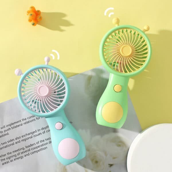 Summer Snail Cartoon Handheld USB Rechargeable Fan - 图片 4