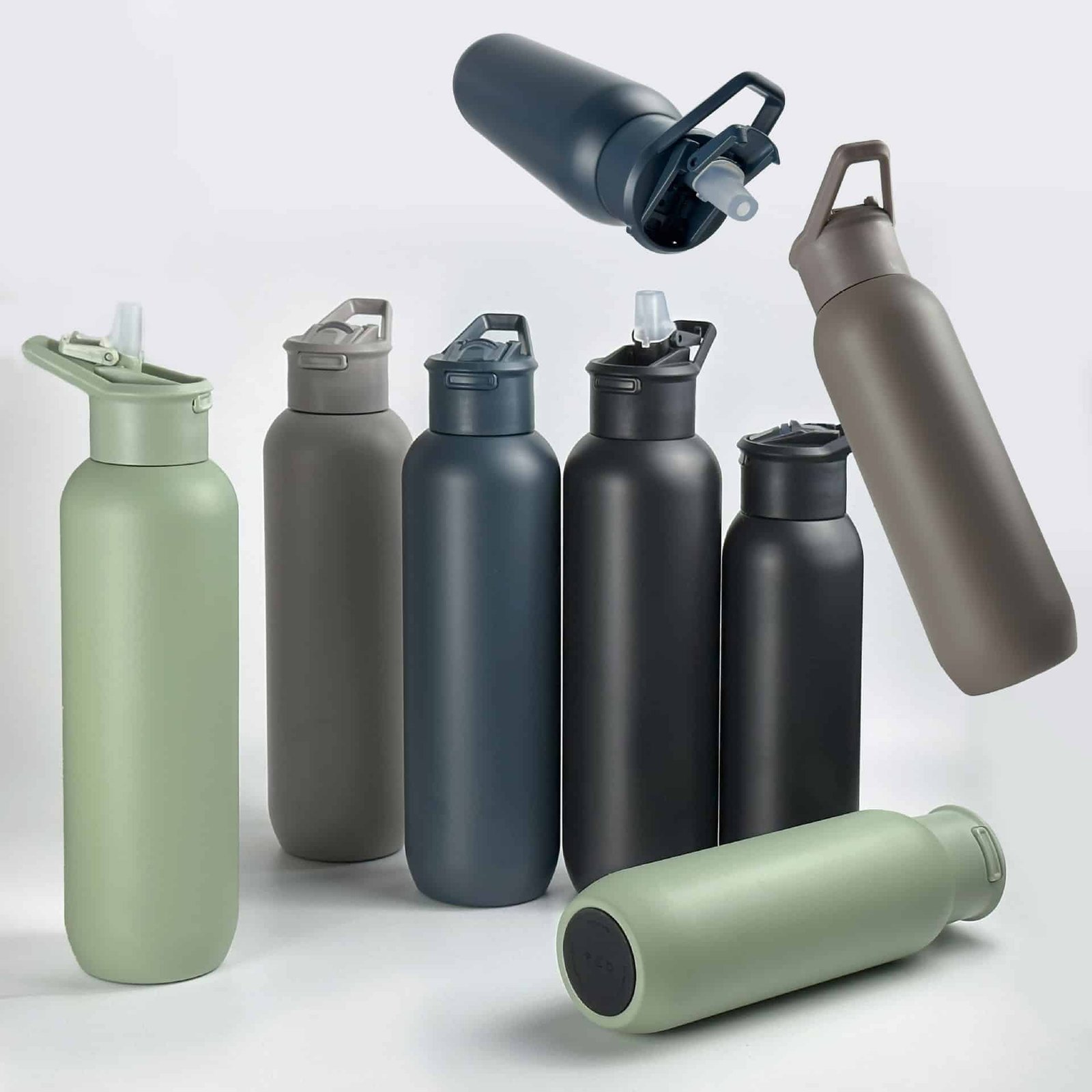 Stainless Steel 21oz Double Layer Vacuum Insulated Bottle with Straw - 图片 4