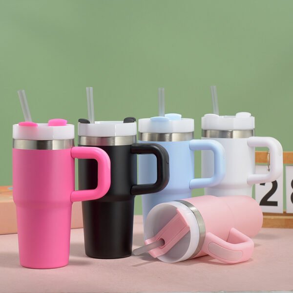 Stainless Steel 14oz Car Ice Bar Thermos Tumbler with Handle - 图片 4