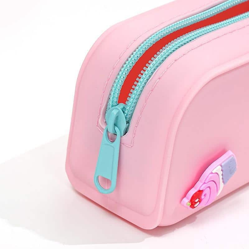 Colorful Silicone Hole Pencil Case With Custom Charms - 图片 4