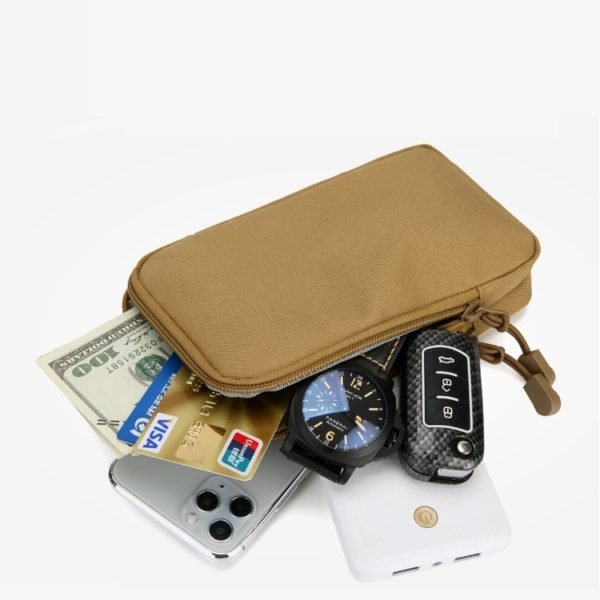 Multicolor Workwear Style Outdoor Belt Pouch with Carabiner - Image 4