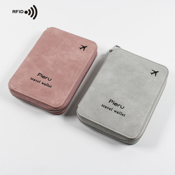 Multicolor Travel Waterproof FRID ID and Passport Holder Wallet with Zipper - 图片 4