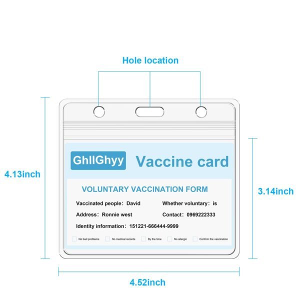 Multi-Size Horizontal Clear PVC Soft Card Holder - Image 4