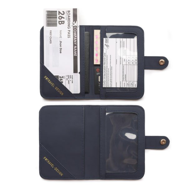 Magnetic Buckle Passport Holder ID Wallet - Image 4