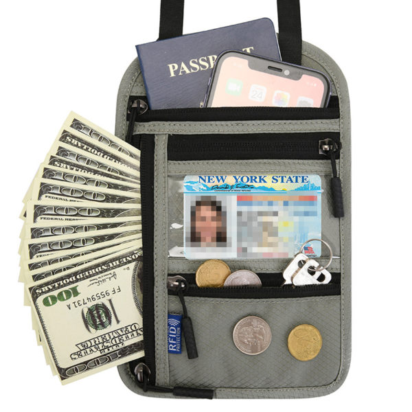 Custom Nylon Waterproof RFID Passport Bag - 图片 4