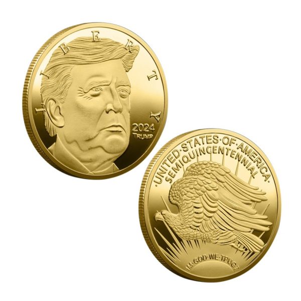 Gold 2024 Presidential Campaign Coins Trump - 图片 4