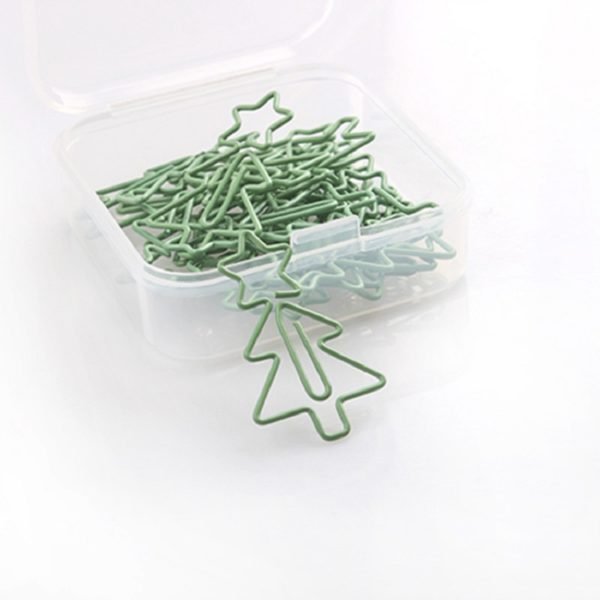 Christmas Tree Shaped Metal Paperclip Bookmark - 图片 4