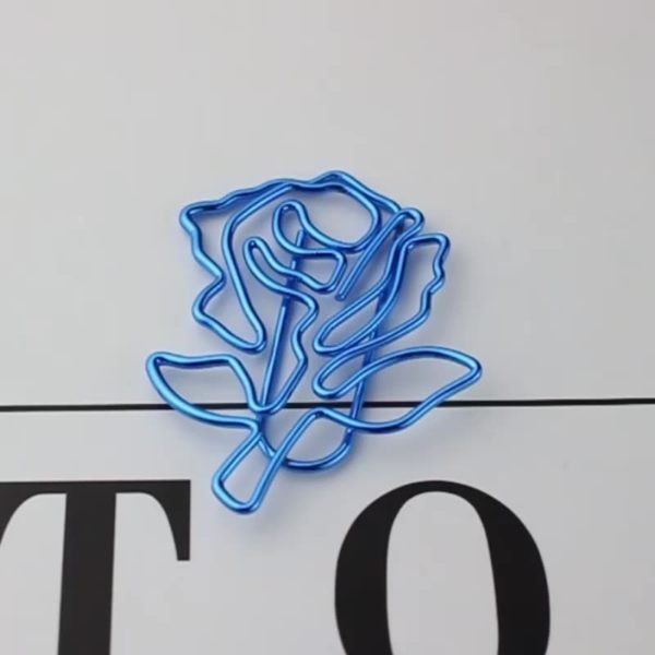 Rose Shaped Metal Paperclip Bookmark - 图片 4