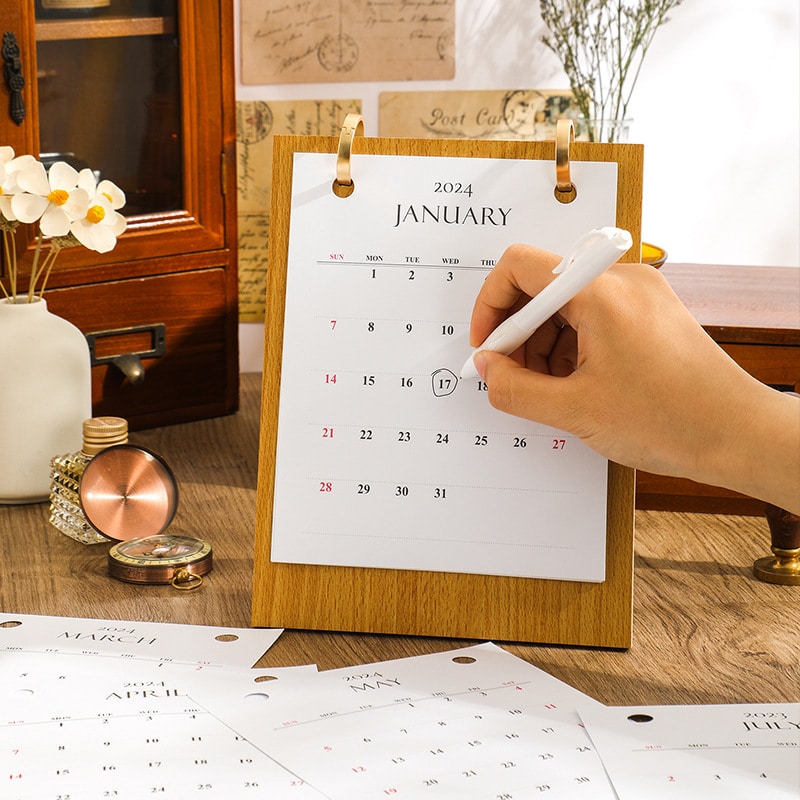 Vintage Home & Office Desktop Calendar - 图片 4