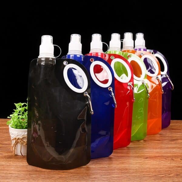 Suction Nozzle Plastic Folding Water Bag 27oz - 图片 4