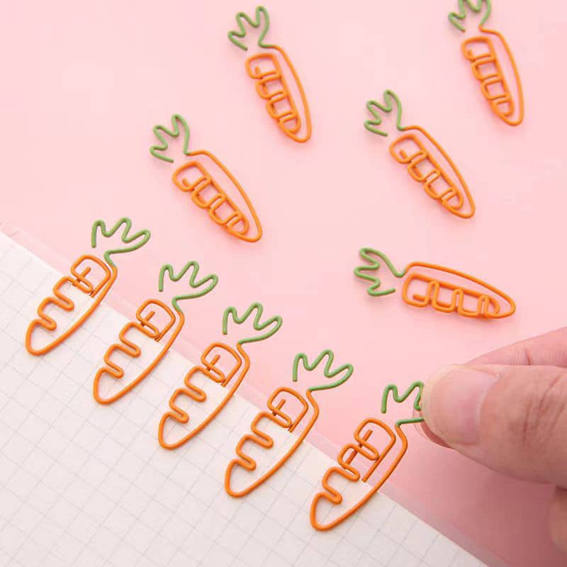 Two Color Carrot Cartoon Shaped Paperclip - 图片 4