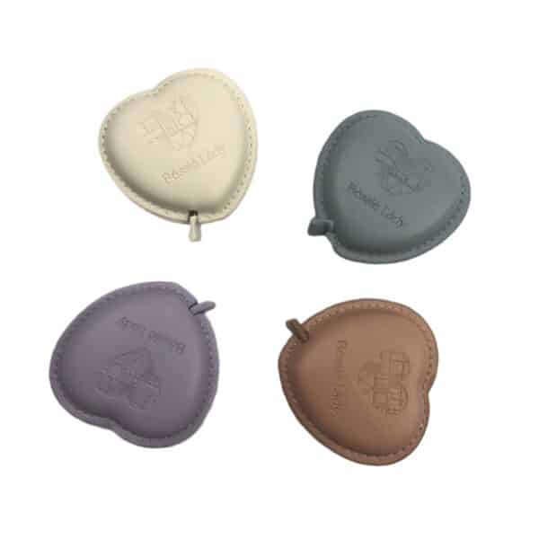 PU Leather Mini Heart-Shaped Tape Measure - 图片 4