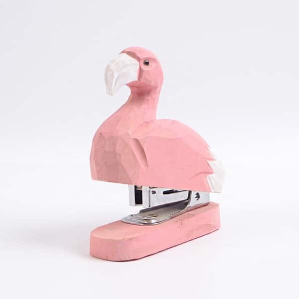 Hand-Carved Wooden Flamingo Stapler - 图片 4