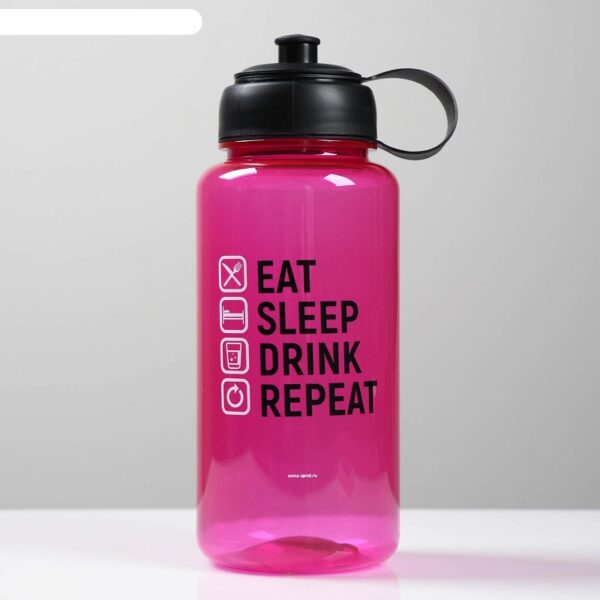 Large Capacity Plastic Water Bottle with Carrying Handle-1000ml - 图片 4