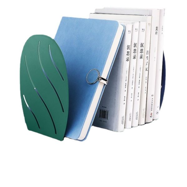 Multicolor Egg Shaped Hollow Pattern Metal Bookend with Non-Slip Dots - 图片 4