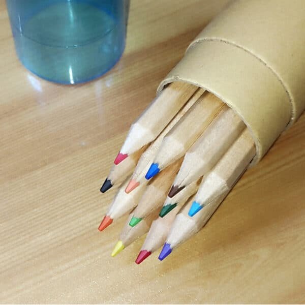 Colored MINI Pencil Set in Tube with Sharpener-Full color - 图片 4