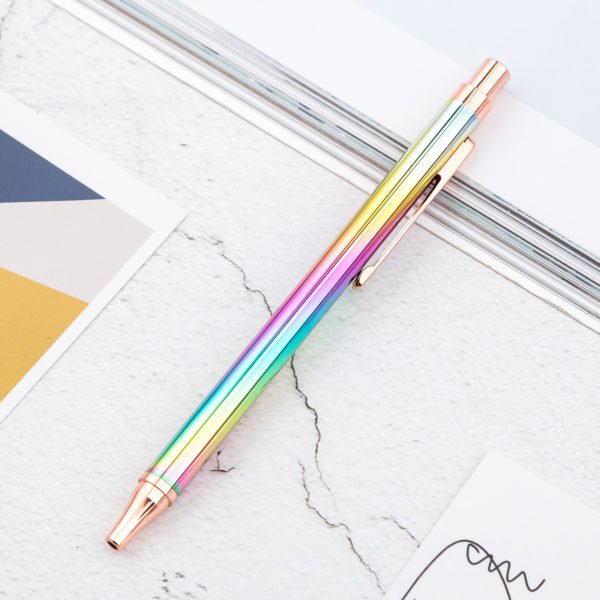 Metal Simple Ballpoint Click Pen With Logo - 图片 4