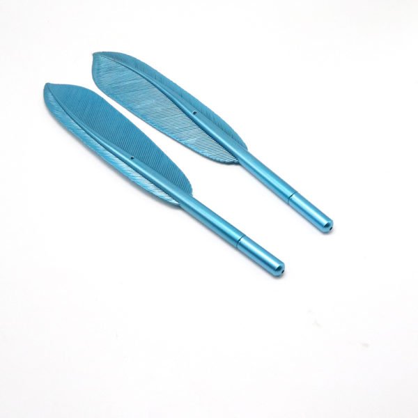 Feather Shaped Plastic Pen With Logo - Image 4