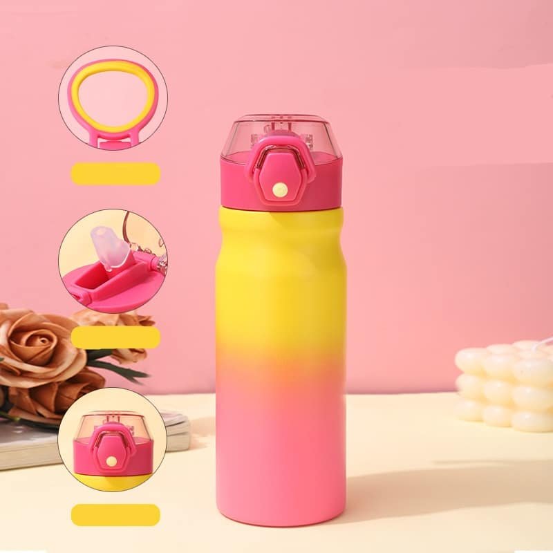 New Outdoor Sports Water Bottle Double-layer 304 Stainless Steel Insulation Cup - 图片 4