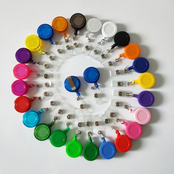 Round Plastic Clip-on Badge Reel - 图片 4