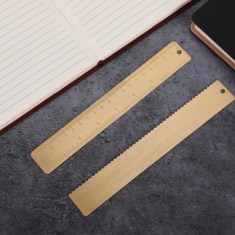 Thickened Vintage Brass Ruler 8 inches - Image 4