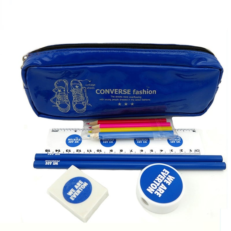 Creative PVC Zipper Pen Pouch Stationery Set - 图片 4