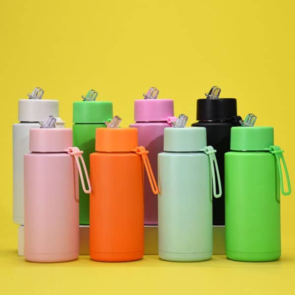 Large Capacity Portable Insulation Cup Sports Coffee Mug 304 Stainless Steel Straw Bottle - 图片 4