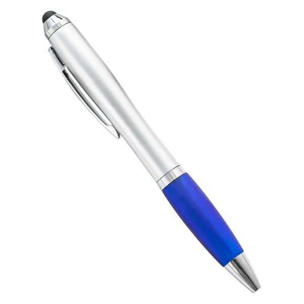 Promotional Ballpoint Pen With Rubber Grip And Stylus Top - Image 4