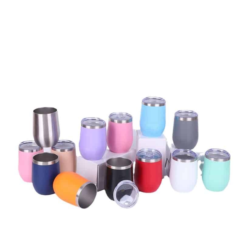Double-layer Red Wine Cup Stainless Steel Insulation U-shaped Eggshell Mug Customized Logo - 图片 4