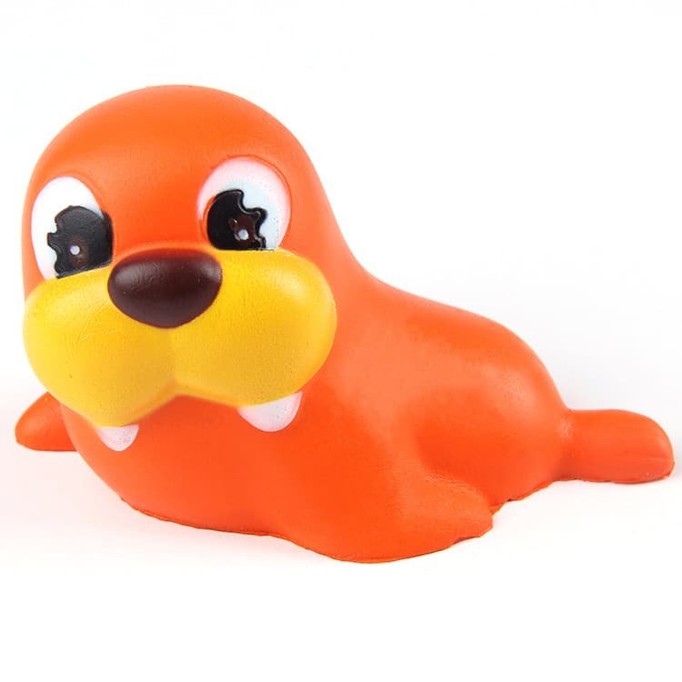 Cute Orange Sea Lion Stress Ball - 图片 4