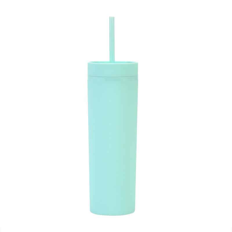 Plastic 16oz Strawing Cup Simple Advertising Water Bottle - 图片 4