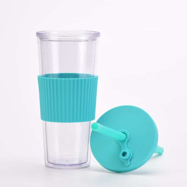 Double Plastic Bottle with Straw Cup Holder 24oz - 图片 4