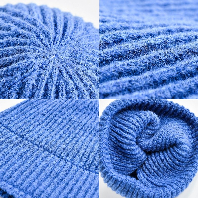 Winter Windproof Knitted Beanie - 图片 4