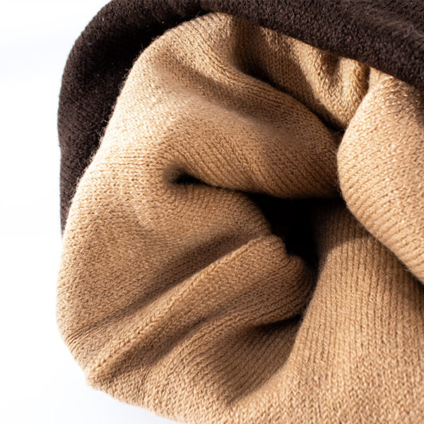 Jacquard Knitted Hat With Fur Ball - 图片 4