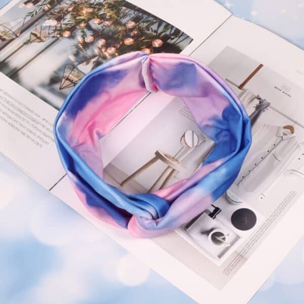 Dazzling Tie-Dye Crossover Sport Headband - 图片 4