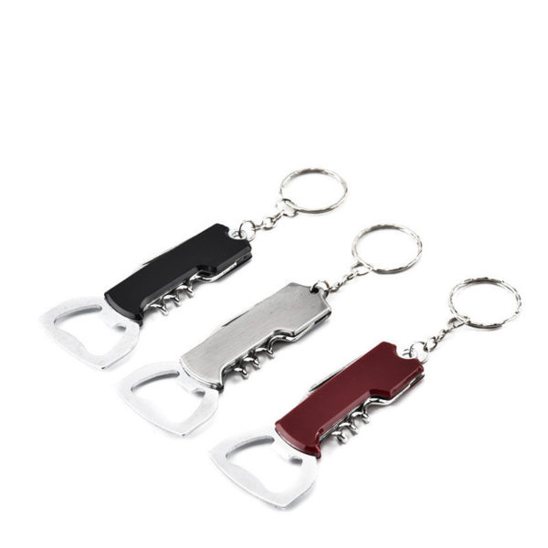 Multifunctional Stainless Steel Bottle Opener with Keychain - 图片 4