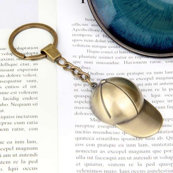Copper Alloy Baseball Cap Keychain Charm - Image 4