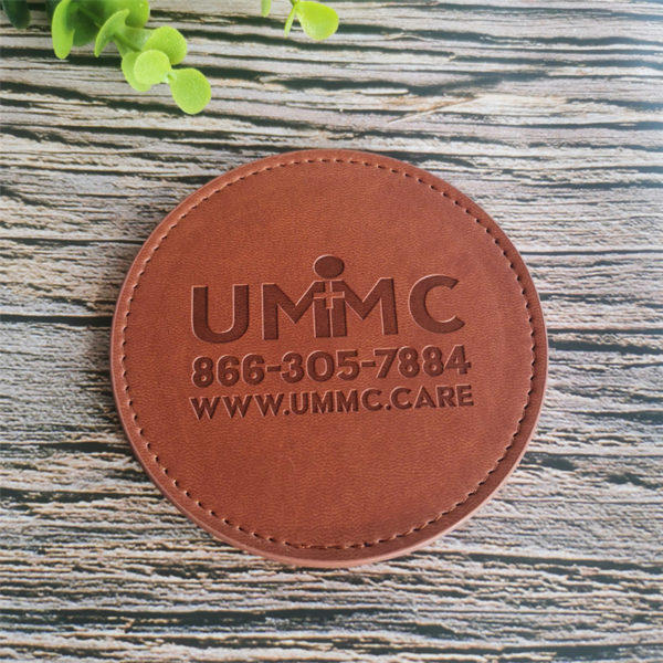 PU Leather Round Coaster - 图片 4