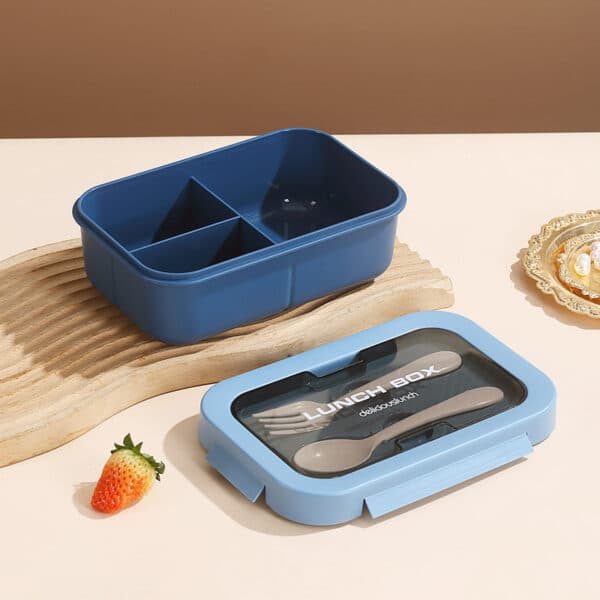 Custom Three Compartments Plastic Lunch Box - 图片 4