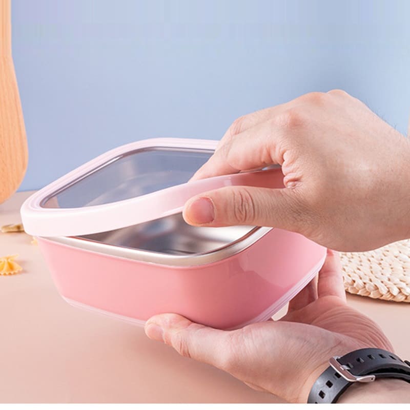 Rectangular Stainless Steel Student Lunch Box - 图片 4