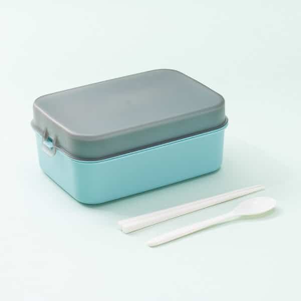 Double Layer Simple Portable Lunch Box - 图片 4
