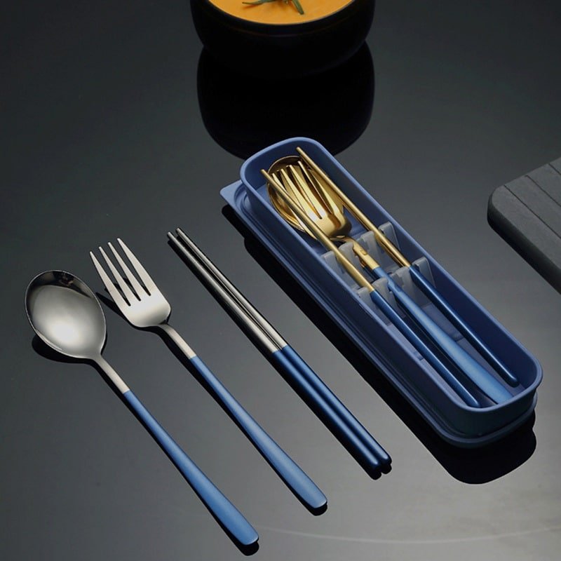 Portable Stainless Steel Tableware Set - 图片 4