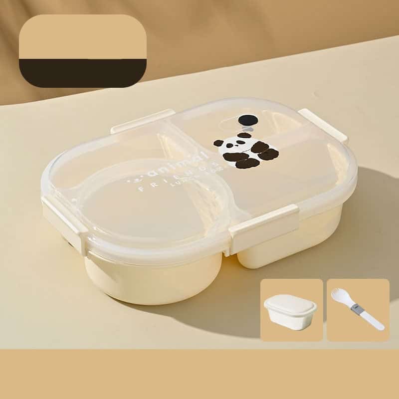 Plastic Cartoon Four Compartments Lunch Box - 图片 4