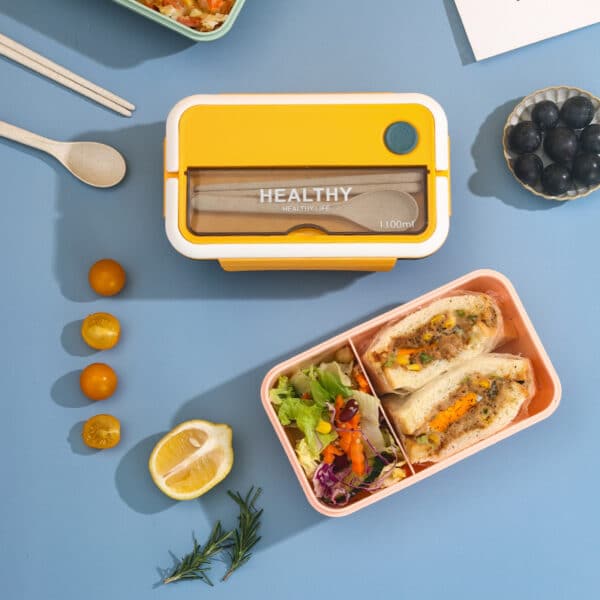 Portable Microwaveable Creative Compartments Handling Lunch Box - 图片 4