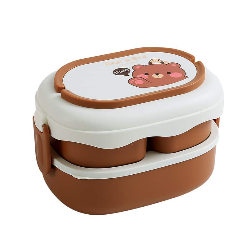 Double Layer Plastic Microwaveable Lunch Box - 图片 4