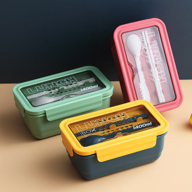 Microwaveable Plastic Lunch Box - 图片 4