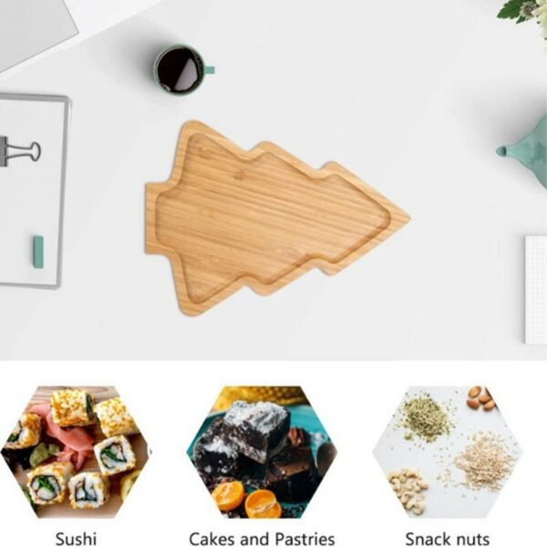 Christmas Tree Shaped Bamboo Tray - 图片 4